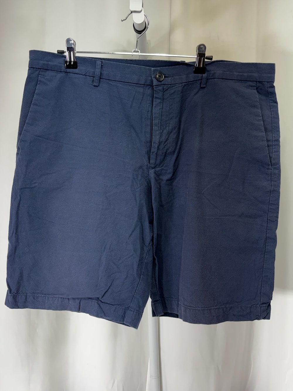 Perry Ellis Navy Flat-Front Cotton Shorts 1788